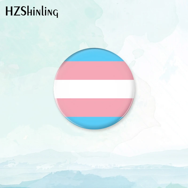 Pin Brooches Pride Flags Badge Brooch Bisexual Gay Lesbian Flag Button Pin Backpack Decoration Pins Round Jewelry Women Gift