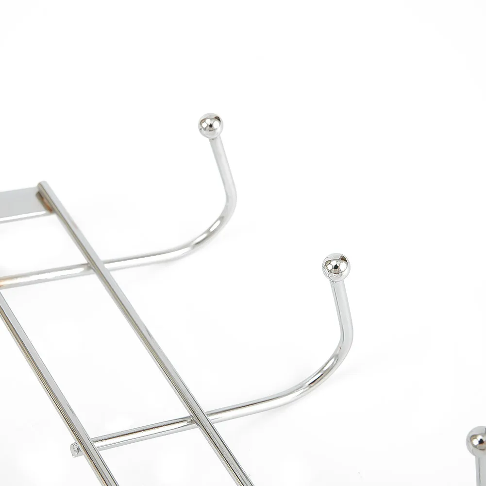 5 Hooks Over The Door Hooks Wash Room Hanger Clothes Towel Storage Holder For Clothes Towels Shoes Hats Caps Rack