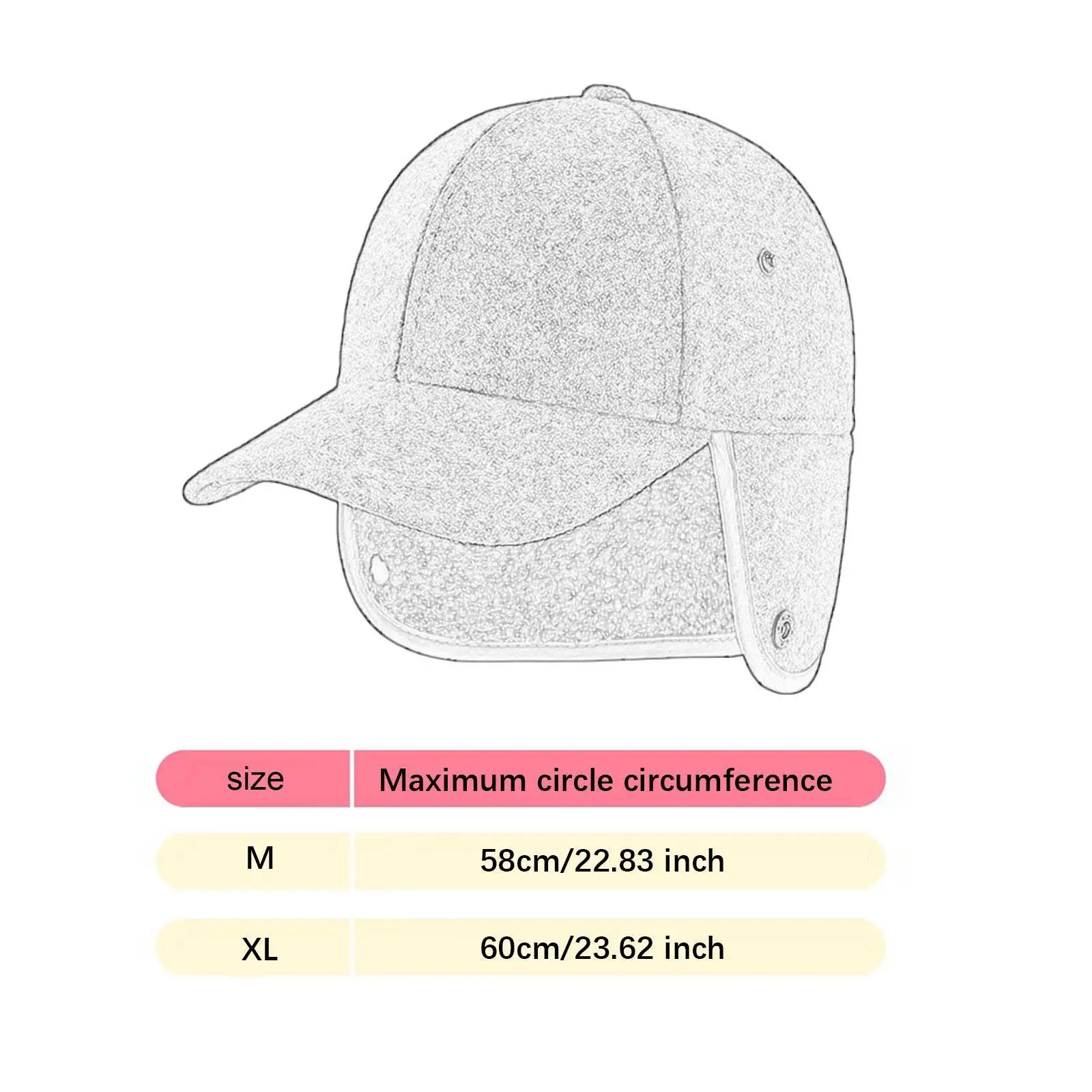 Mens Winter Fleece Hat Golf Cap Ear Protection Keep Warm Windproof Casual Visor for Cold Weather Travel Camping Outdoor Sports