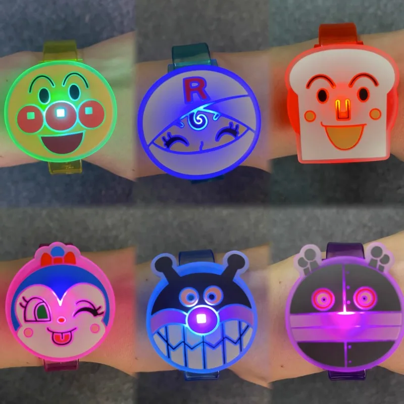 

Gashapon Gacha Capsule Toy Anpanmaness Children's Flash Watches Color Changing Lights Gift