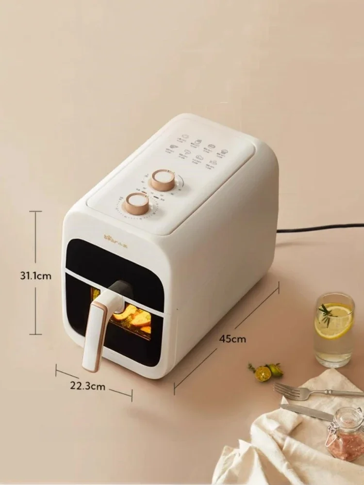 Bear 220V Air Fryer Household 6L Electric Oven 1500W Air Electric Fryer French Fries Machine Oil-free Electric Fryer 2