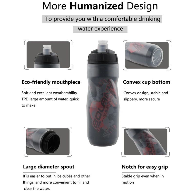 Bicycle Water Bottle 610ML PP5 Double Layer Heat and Ice-Protected Outdoor Cup for Cycling Equipment Bike Water Bottle bicycle water bottle water bottle sports bottle