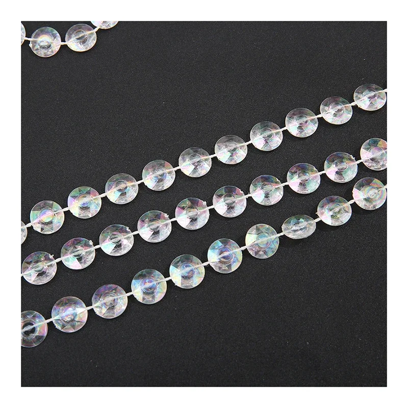 Guirlande Perles Cristal Acrylique 30m - Diamètre 10mm, Décoration Mariage, Noël, Rideau, DIY