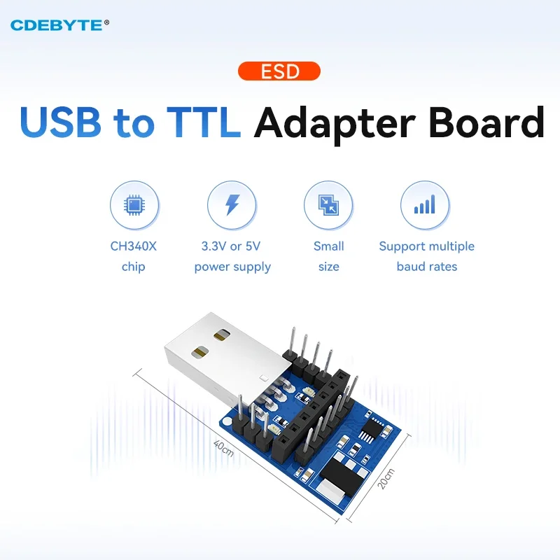 Wireless Module Serial Ethernet Module CDEBYTE USB UART CP2102 E15-USB-T2-V2.0 UART USB to TTL 3.3V 5V Wireless Test Board Adapter For RF Serial Module