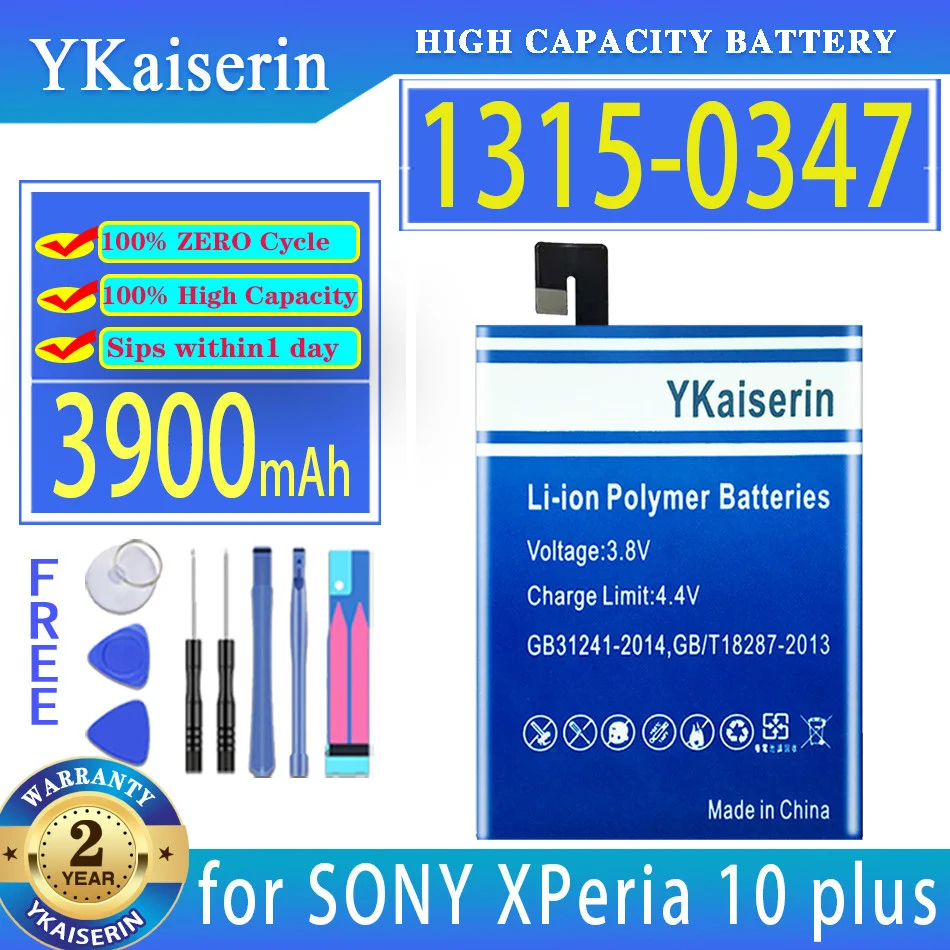

Сменный аккумулятор ykaisсеребрин 3900 мАч 12390586-00 для SONY 1315-0347 для XPeria 10 plus 10 Plus, мобильный телефон