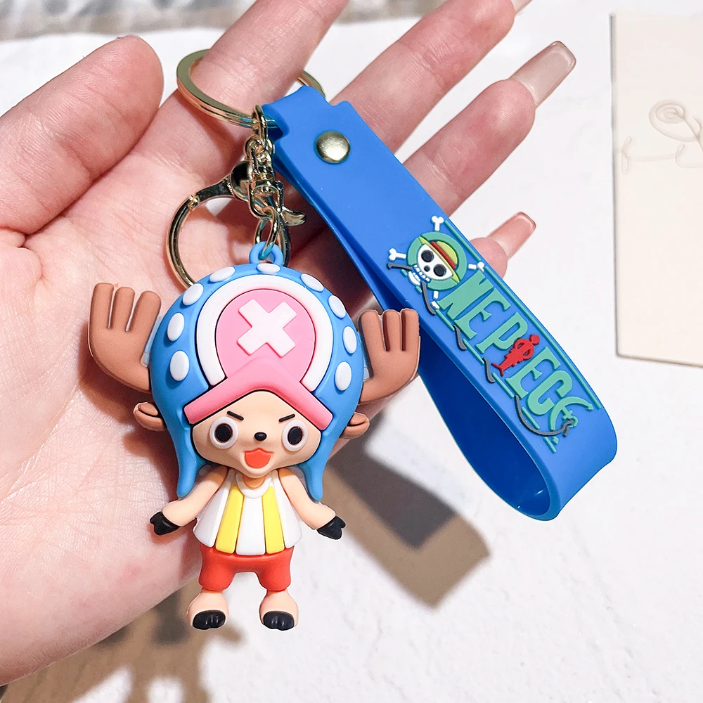 new One Piece Keychains Anime Monkey D. Luffy Tony Chopper Roronoa Zoro  Cartoon Character Keyrings Bulk Keyring Doll Bag Pendent - AliExpress