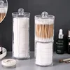 Transparent Cotton Swab Storage Box Makeup Organizer Acrylic Storage Box Cotton Swab Cosmetic Box Bathroom Bedroom Storage 2