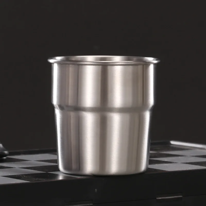 Black 304 Stainless Steel Cup Beer Mug 300ml Outdoor Camping Metal Tea Coffee Cups Wholesale Free Customization Logo Name Gift 4 undefined