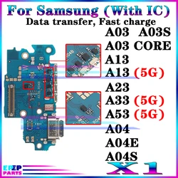 Usb Charger Dock Charger Port Flex Cable for Samsung Galaxy A03 Core A03S A13 A23 A33 A53 A04 A04E A04S Charging Board Module