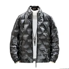 

Cotton men 2021 new men's winter handsome bright men's thick down cotton winter coat cotton clothes men's clothing