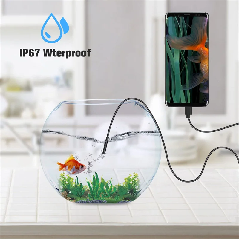 안드로이드 5.5MM 3 in 1 검사 카메라 내시경 1920P HD 하수구 내시경 카메라 8 LED 미니 카메라