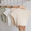 2025 Summer New Girls Home Clothes Costume Short-sleeved Floral Suit Baby Two-piece Set Korean Version Pajamas Homewear Suit 5