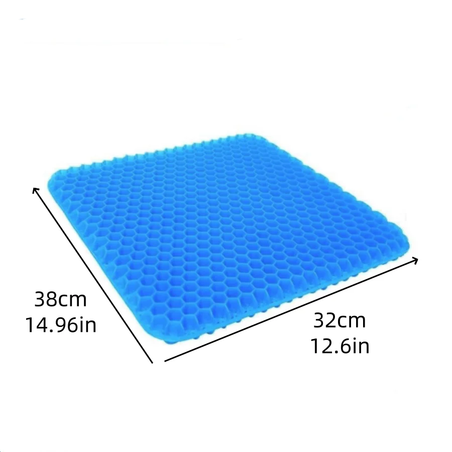 1pcs enlarged and thickened honeycomb gel cushion + free cloth cover - essential for sitting, office chair, car be in common use 2