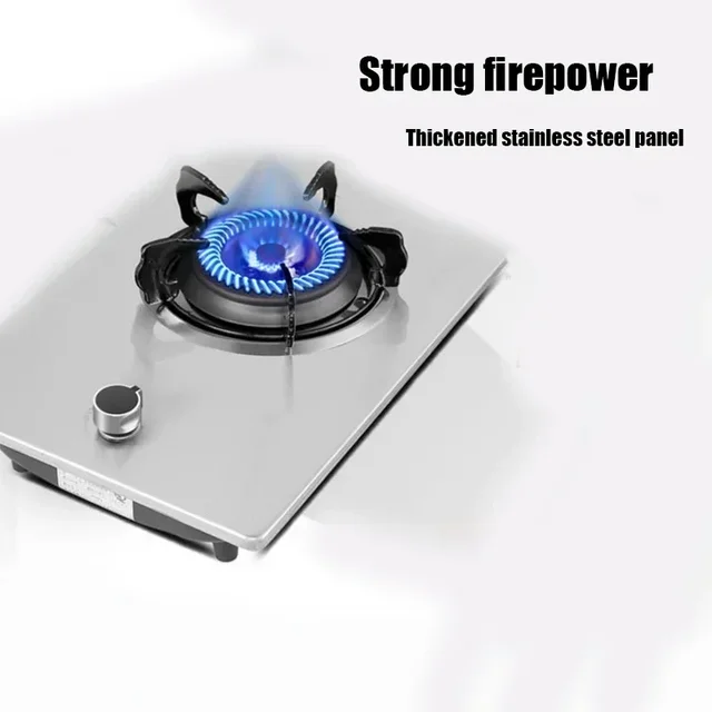 Single Burner Desktop Gas Stove Stainless Steel Fierce Burning Embedded Natural Gas Liquefied Gas Stove