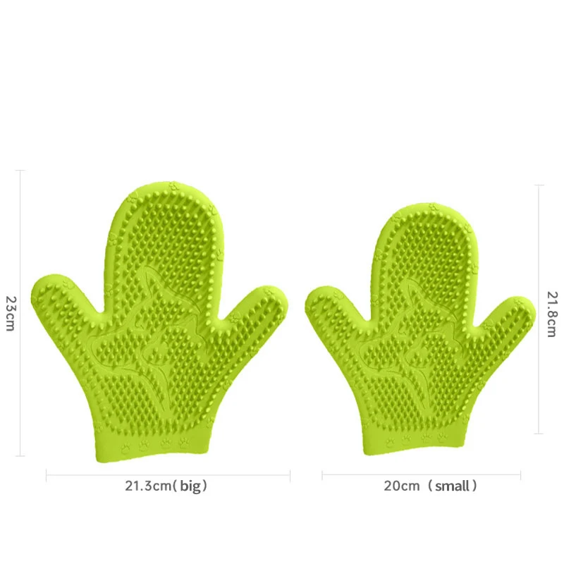 Pet Grooming Gloves Dog Skin Grooming Latex Glove Skin Cat Dog Hair Deshedding Brushing Bathing Gloves Easy Foaming Customized