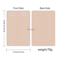 Silicone Practice Skin Permanent Makeup Training Latex Sheet Double-Sided Print with Brows Design for Brows Hair Stroke Practice 2