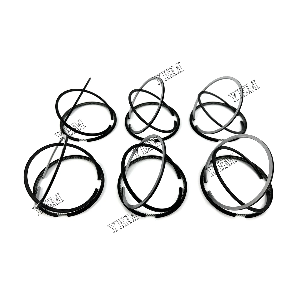 

6x High performance 6BB1 Piston Rings Set STD For Isuzu Engine parts