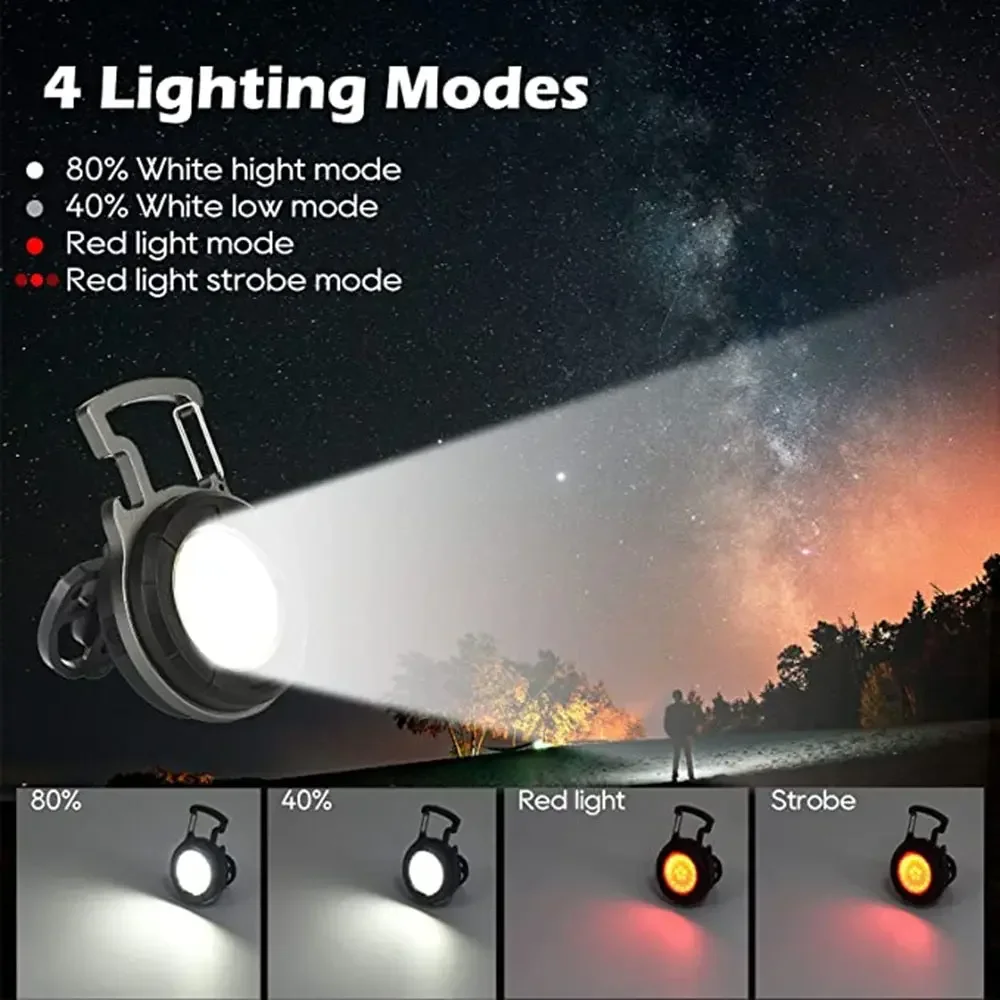 COB Mini Flashlight Type-C Charging Multi Functional Super Bright Waterproof Outdoor Camping Lighting Magnetic Work Light camping light,portable flashlight