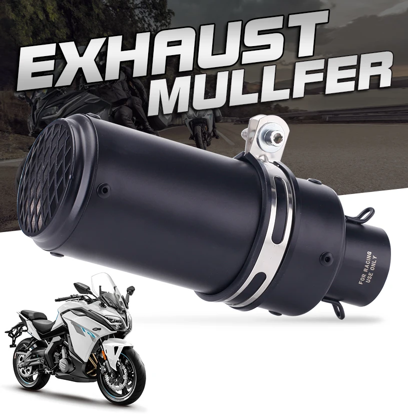 51Mm 60Mm Motorcycle Exhaust Pipe With Db Killer Muffler Stainless Steel Gp For Most Scooter S1000Rr Ninja 400 Zx6R Z900 Z1000