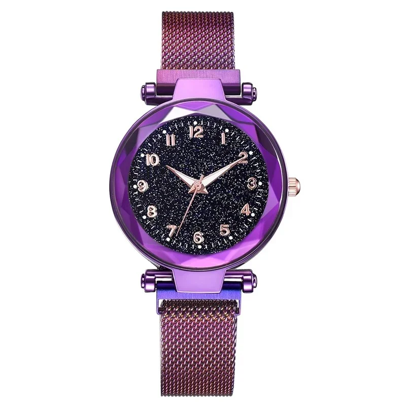 

Relogio Feminino Luminous Women Watches Fashion Starry Sky Ladies Quartz Clock Luxury Magnetic Mesh Female Wristwatch Gift