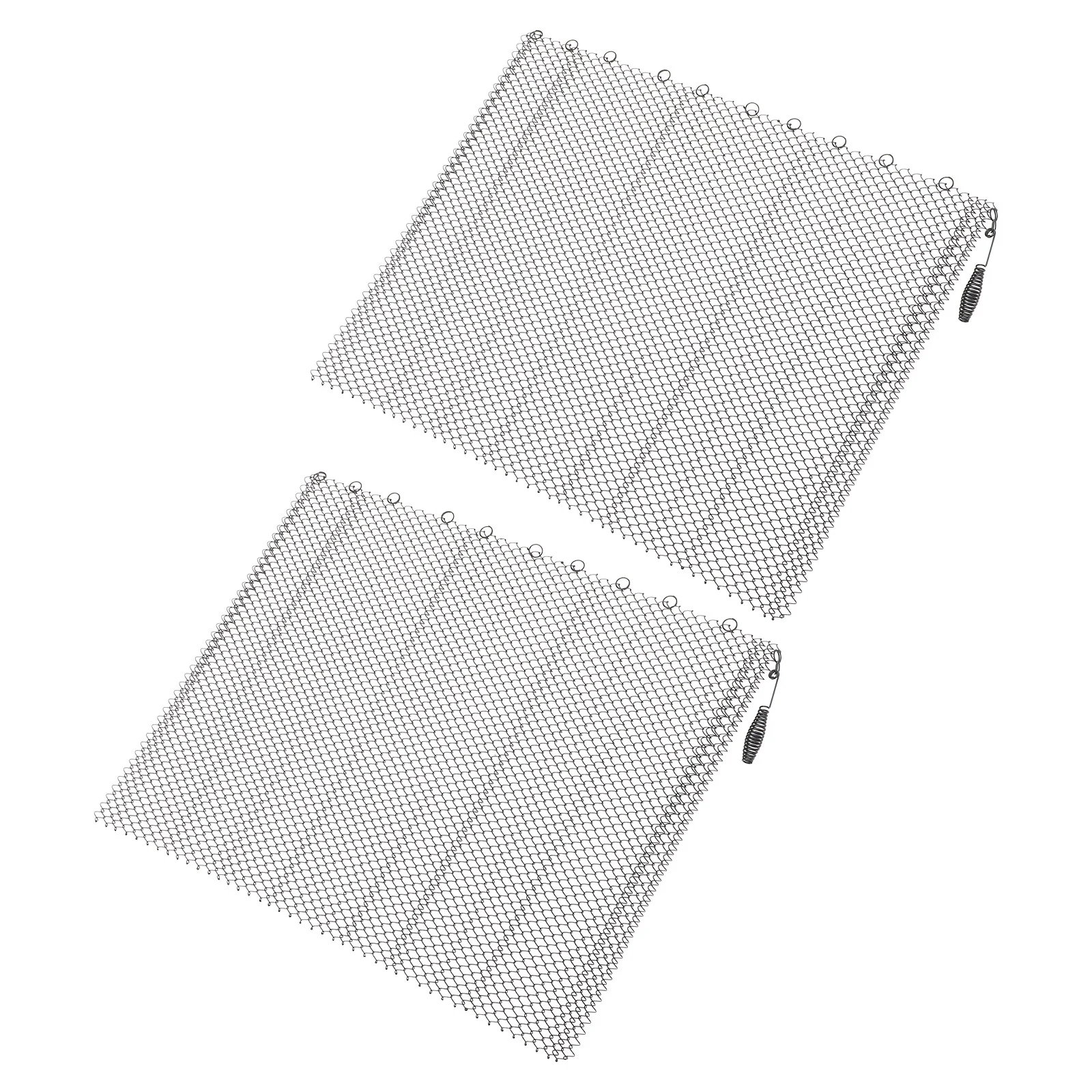 

2pcs Metal Fireplace Screens Mesh Fireplace Curtain Screens Fireplace Accessory