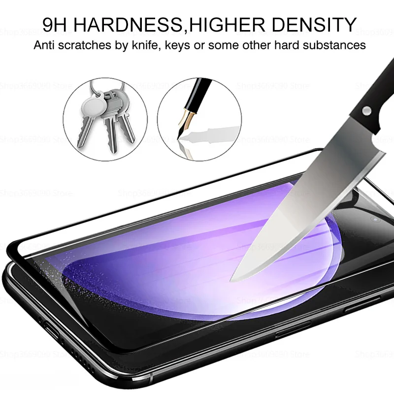 6in1 Full Cover Protective Glass Tempered Glass Film Camera Protector Samsung Galaxy S23 FE S21 FE S23FE 5G screen protector,tempered glass