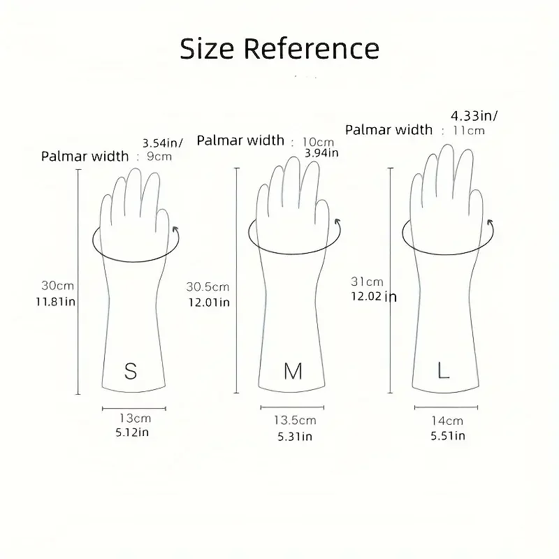 Household Cleaning Gloves Waterproof Kitchen Dishwashing Gloves Non-slip Housework Durable Laundry Was