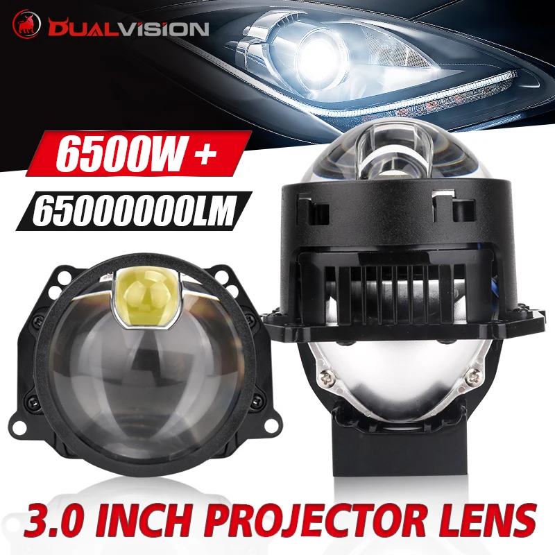 3인치 바이 LED 프로젝터 렌즈 헤드라이트 헬라 3R G5 자동차 라이트 개조 키트 하이 로우 빔 LED 자동차 램프 키트 렌즈 2개