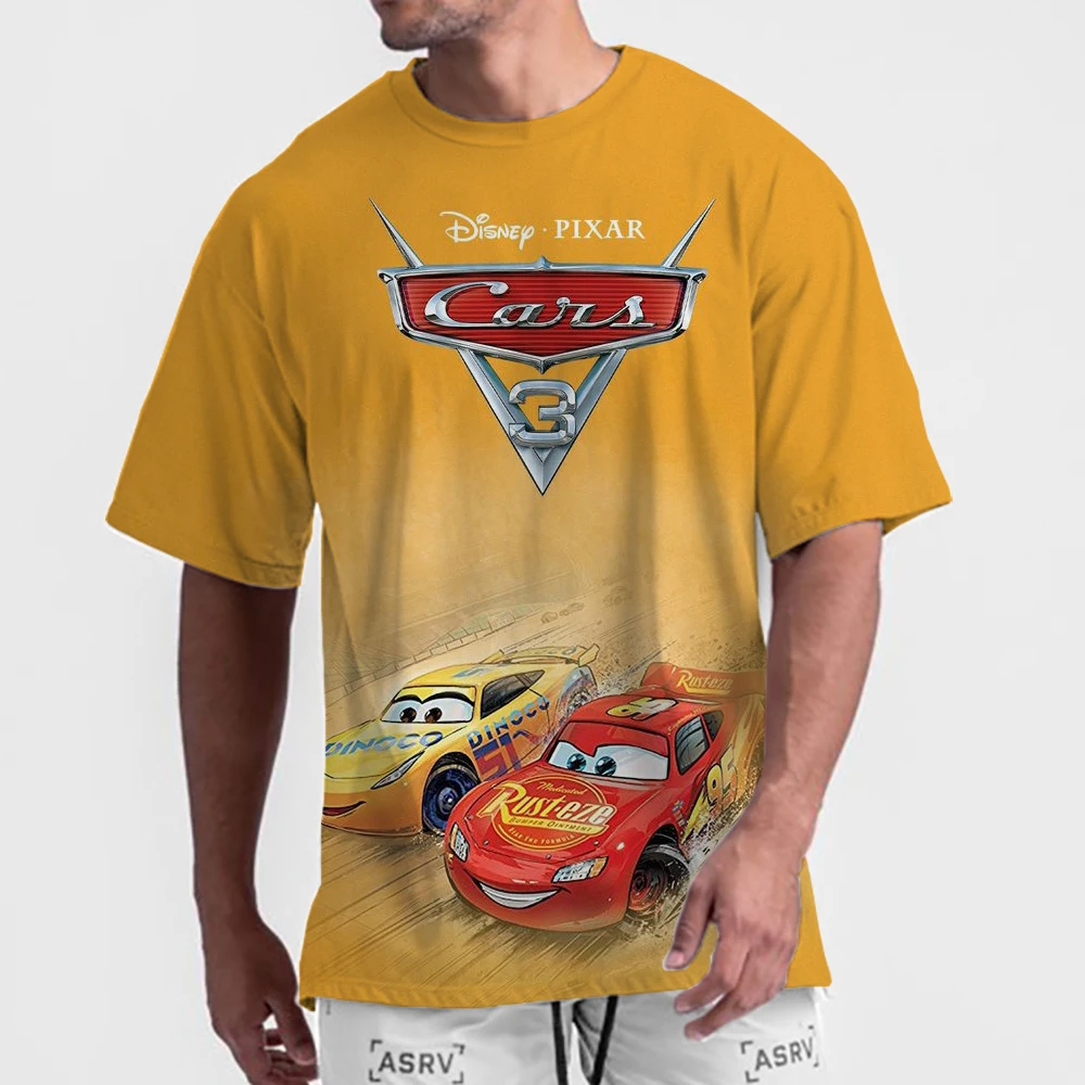 thumbnail image 1 of Camiseta clásica con estampado de anime de dibujos animados de Racing Story para hombre, para uso diario, ocio callejero, comodidad y estilo McQueen, 1 of 5