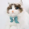 1Pcs New Pet Collar Pearl Bow Necklace Cat Jewelry Cute Collar Puppy Accessories Dog Chain Chihuahua Wedding Jewelry Stuff 3