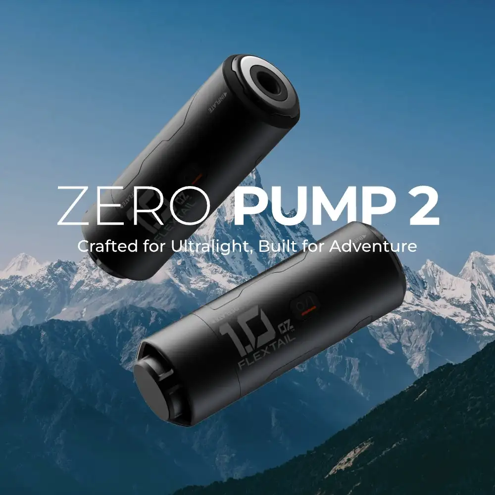 FLEXTAIL ZERO PUMP 2 - Bomba de Aire Ultraligera de 28g para Camping, Inflador Eléctrico para Colchones Inflables, Batería Recargable de 900mAh Incluida