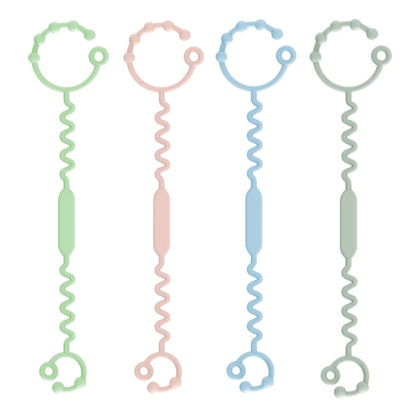 

Upgraded Silicone Toy Clip Food Grade Silicone Toy Safety Straps for Stroller 40JC