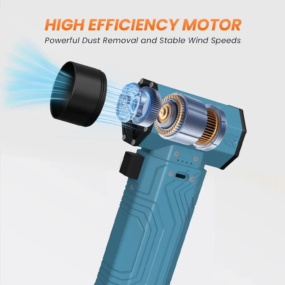 880000RPM Powerful  Mini Turbo Jet Fan Air Blower ,10000mAh 600g Thrust 70m/s Wind Brushless Duster leaf Removal Dryer keyboard