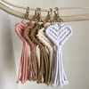Macrame Hobo Keychain Handmade Heart-shaped Bag Pendant Car Keys Mother's Day gift Wedding Accessories Wholesale Wedding Gift 4
