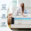 Queen Size Mattress, 12 Inch Memory Foam Hybrid Mattress, Pressure-Relieving Bed in a Box, Individual Pocket Spring 4