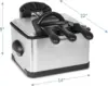 Gourmet EDF-401T Electric Immersion Deep Fryer 3-Baskets, 1700-Watt, Timer Control, Adjustable Temperature, Lid with Viewi 6