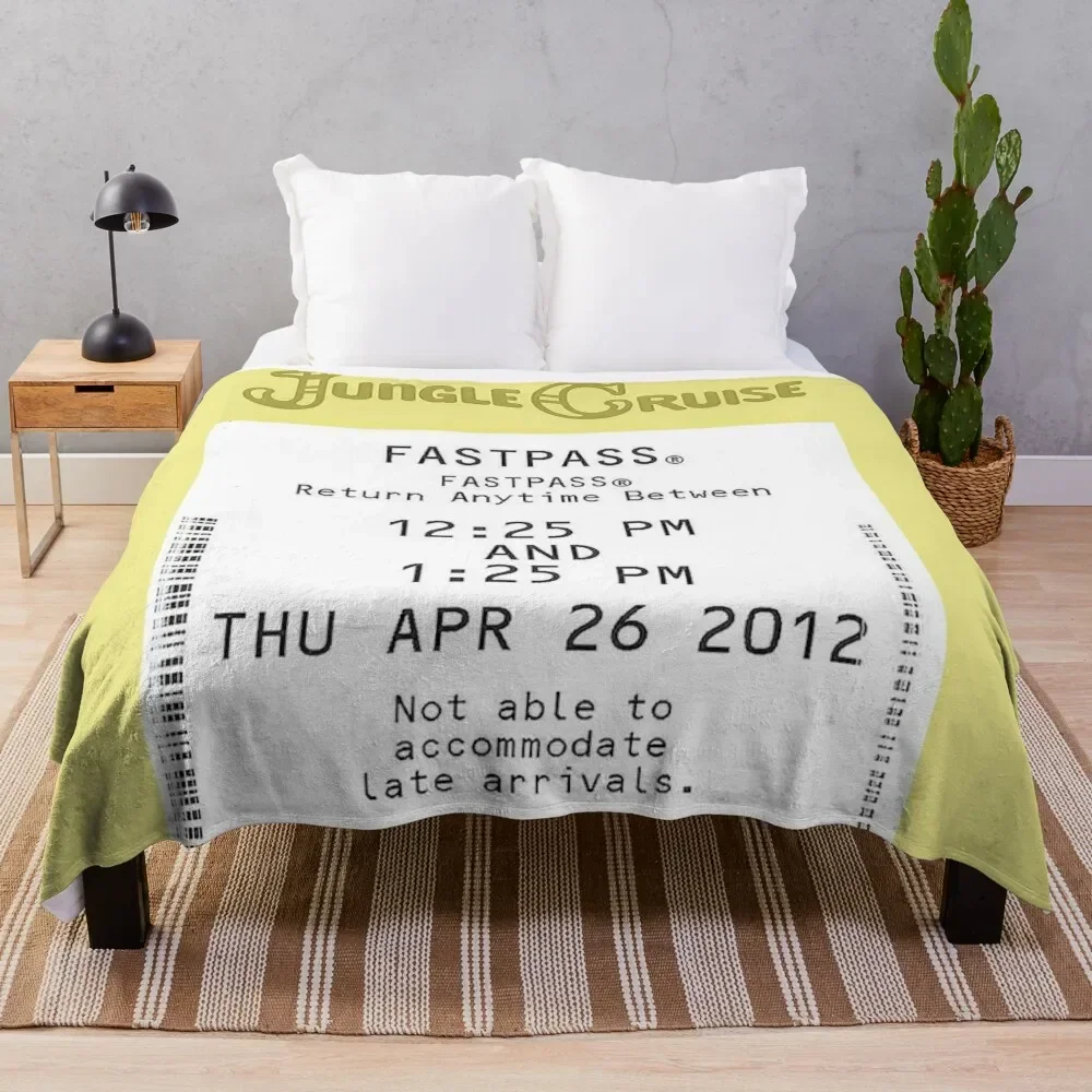 

Jungle Cruise Fastpass Throw Blanket Bed covers warm winter Hairy Blankets