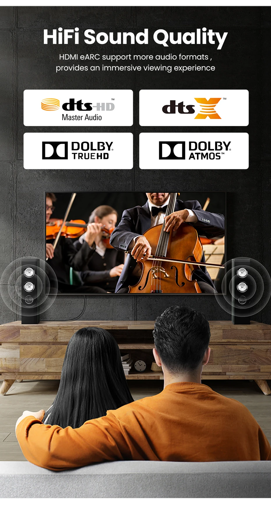câble hdmi en fibre optique de qualité micro hdmi vers compatible perfechead