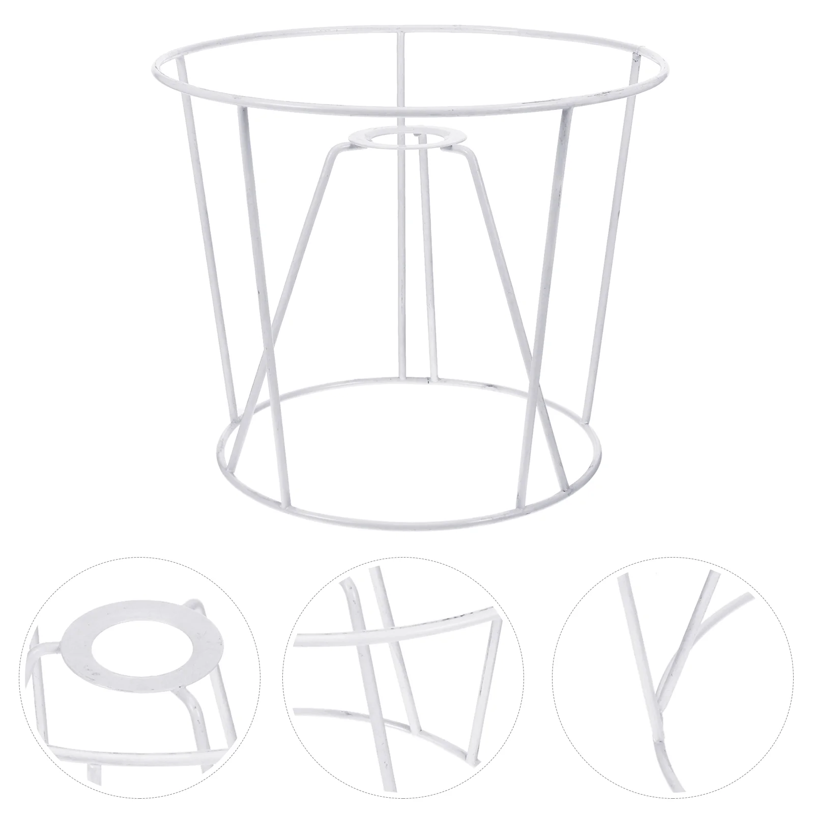 Homemade Lampshade Frame Chandelier Plafond Barrel Shades Lighting Wire Cage Adapter