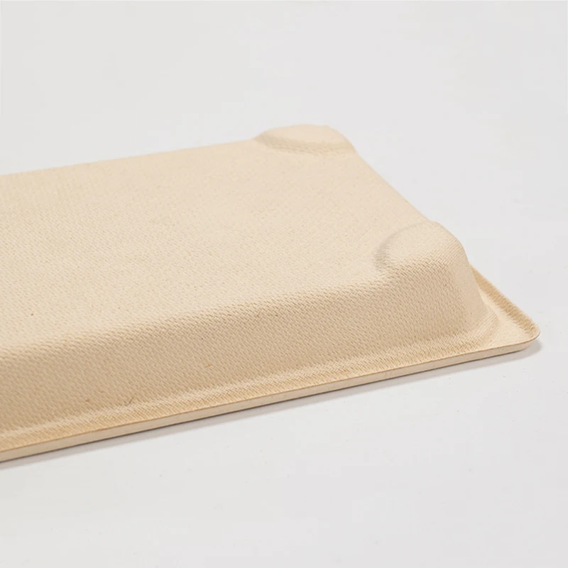 Sushi Box, Disposable Takeaway Packaging Tool, Environmentally Friendly Degradable Rectangle Japanese Tray, Wheat Color