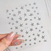 1/4 PCS 3D Metal Silver Golden Starburst  Nails Stickers Manicure French Nail Art Decoration Decal Y2K Nail Art Tips Nail Charm 5