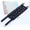 Punk Exaggerated Leather Bracelet Tapered Spikes Riveted Leather Bracelet Hip Hop Trend Cool Jewelry Accessories Gift for Friend 4