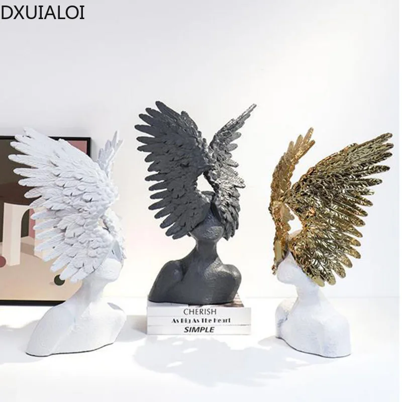 

Современный простой креативный художественный персонаж, скульптура, украшение из смолы, ремесла, подарок на новоселье, ТВ-шкаф, гостиная, украшение для дома