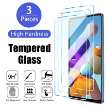 3PCS Protective Glass for Samsung A72 A12 A51 A52 A71 A31 A70 A22 A21S Screen Protector for Samsung M51 M31 M21 A32 M12 Glass