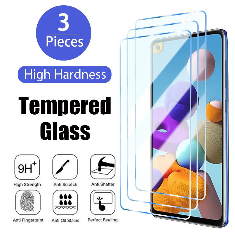 Защитное стекло для Samsung A72/A12/A51/A52/A71/A31/A70/A22/A21S пленка M51 M31 M21 A32 M12 3 шт. | Мобильные
