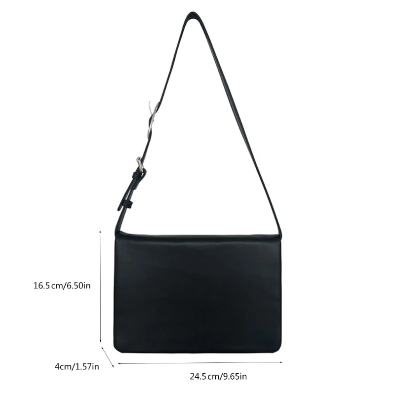Elegant PU Leather Shoulder Bag for Women Fashionable Crossbody Purse Armpit Bag E74B