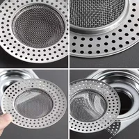 Stainless Steel Floor Drains Kitchen Food Slag Bathroom Mesh Sink Filter Strainer Hair Catcher Stopper Home Metal Drain Plugs 6