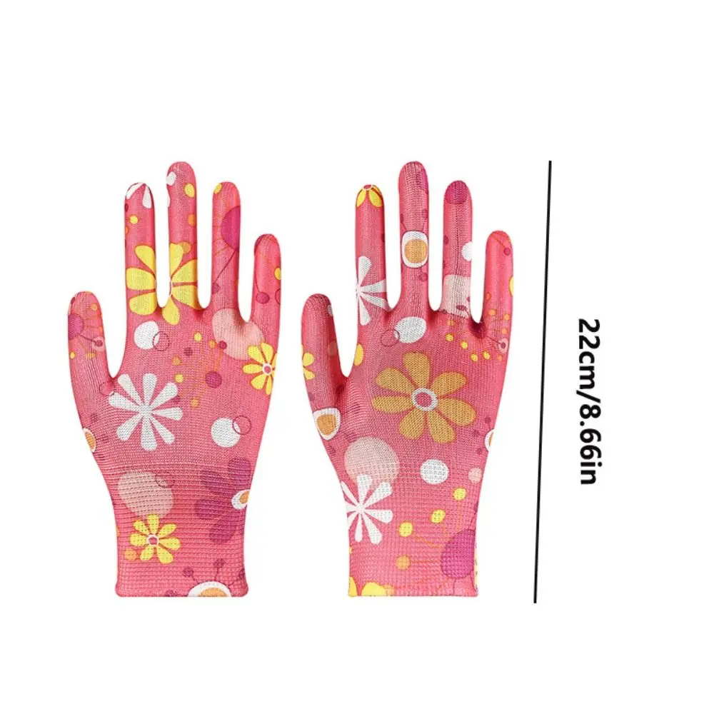 1Pair Nylon Planting Labor Gloves Labor Protection Thin Gardening Gloves Breathable Non-slip Women Work Gloves Outdoor 6