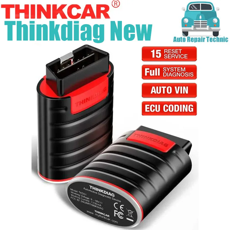 

2023 THINKCAR Thinkdiag Hot Version Full System All Car 16 Reset Service OBD2 Diagnostic Tool ECU Coding Active Test 1 Year Free