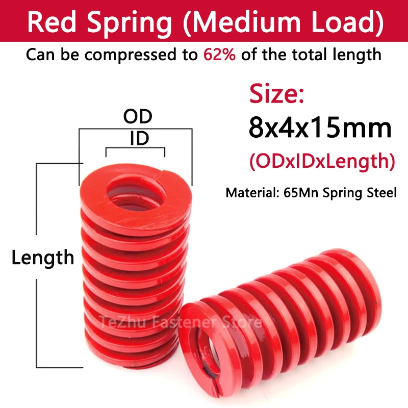 Forming Spiral Spring, 1pc Green Die Spring Spiral Stamping Mold Spring OD 18 20mm Length 20-200mm (Color : 80mm, Size : OD 20mm x ID 10mm